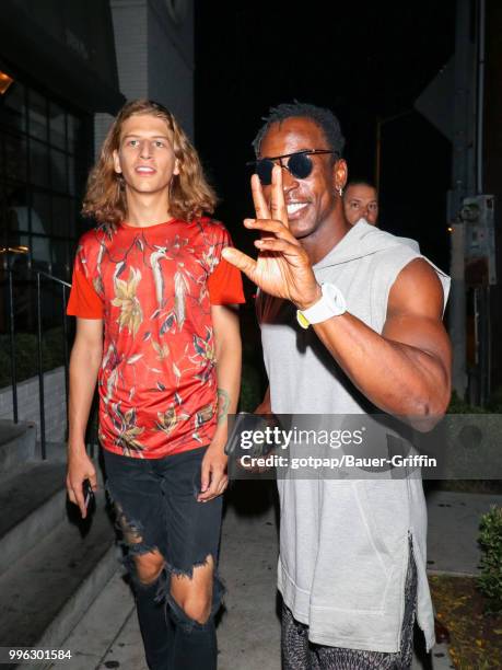 Haralambi Tahov and Shaka Smith are seen on July 10, 2018 in Los Angeles, California.