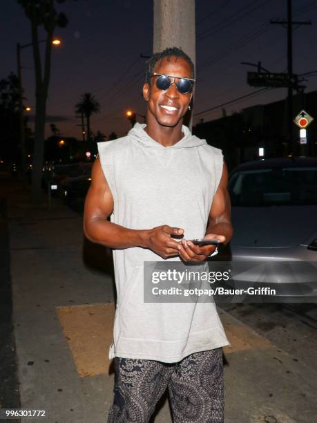 Shaka Smith is seen on July 10, 2018 in Los Angeles, California.