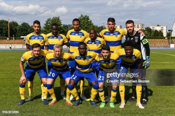 Sofiane Daham of Sochaux, Abdoulaye Sane of Sochaux, Olivier Verdon of Sochaux, Jeando Fuchs of Sochaux, Rafa Paez of Sochaux, Maxence Prevot of...