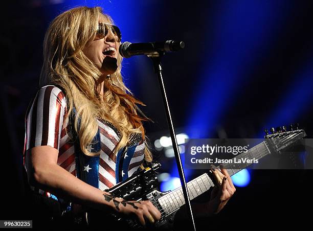 Ke$ha performs at KIIS FM's 2010 Wango Tango concert at Staples Center on May 15, 2010 in Los Angeles, California.