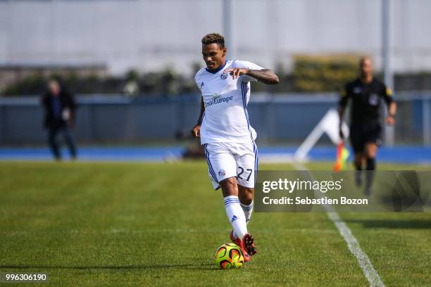 Kenny Lala of Strasbourg during the Friendly match between Sochaux and Strasbourg on July 10, 2018 in Belfort, France.