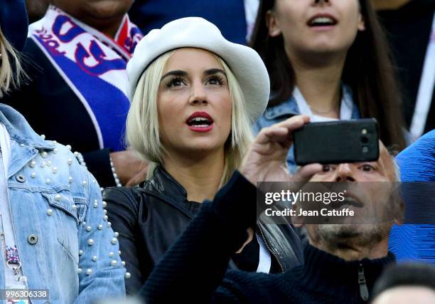 Erika Choperena, wife of Antoine Griezmann of France during the 2018 FIFA World Cup Russia Semi Final match between France and Belgium at Saint...