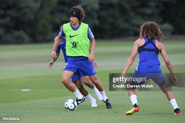 David Luiz of Chelsea during a training session at Chelsea Training Ground on July 11, 2018 in Cobham, England.