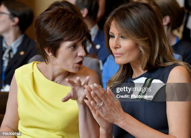 Waterloo 11/07/18 © Philip Reynaers / Photonews - Visite des conjoints des chefs d'État et de gouvernement dans le Brabant wallon - Bezoek van de...