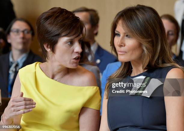 Waterloo 11/07/18 © Philip Reynaers / Photonews - Visite des conjoints des chefs d'État et de gouvernement dans le Brabant wallon - Bezoek van de...