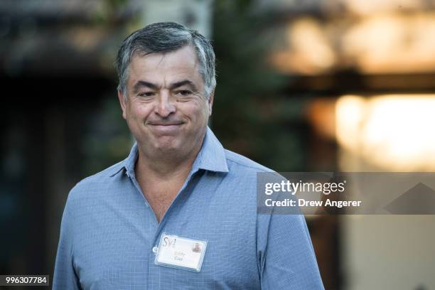 Eddy Cue, senior vice president of Internet Software and Services at Apple, arrives for a morning session of the annual Allen & Company Sun Valley...