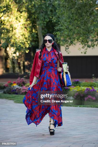 Stacey Bendet Eisner, chief executive officer and creative director Alice + Olivia clothing company, arrives for a morning session of the annual...