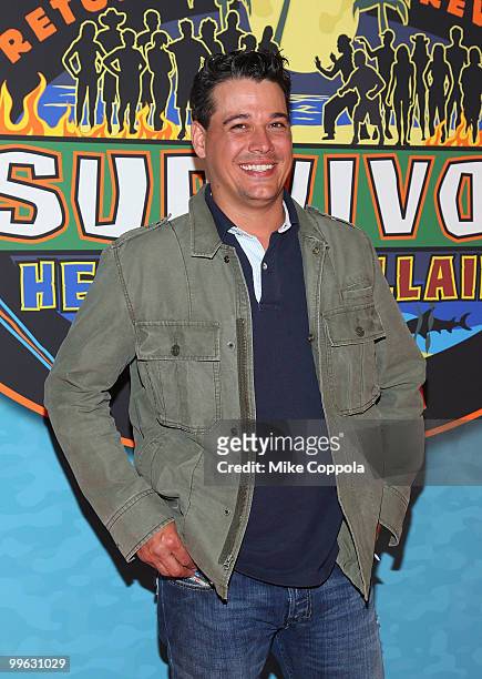 Television personality Rob Mariano attends the "Survivor: Heroes Vs Villains" finale reunion show at Ed Sullivan Theater on May 16, 2010 in New York...