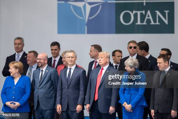 Heads of state and government, including German Chancellor Angela Merkel, Belgian Prime Minister Charles Michel, NATO Secretary General Jens...