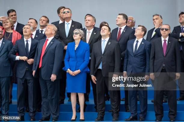 Heads of state and government, including NATO Secretary General Jens Stoltenberg, U.S. President Donald Trump, British Prime Minister Theresa May and...