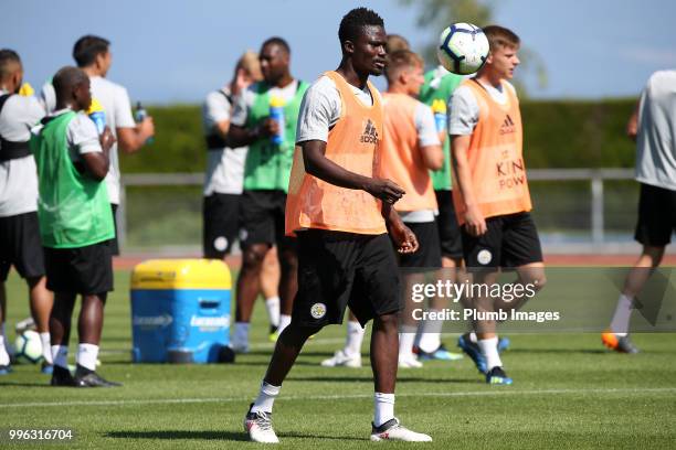 Daniel Amartey during the Leicester City pre-season training camp on July 11, 2018 in Evian, France.