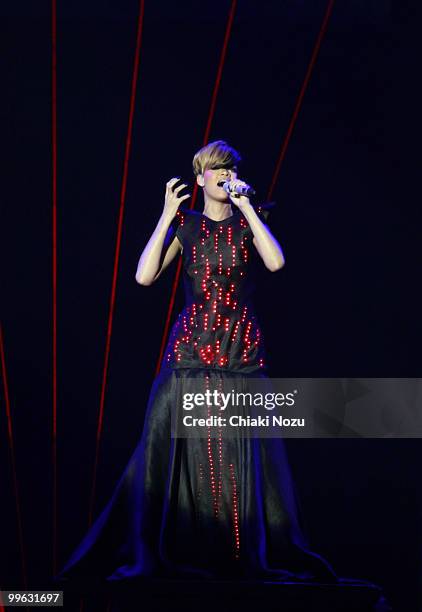 Rihanna performs at 02 Arena on May 10, 2010 in London, England.