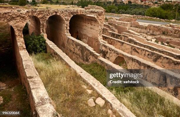 castellum aqua. antika staden av dara. mardin, turkiet - castellum bildbanksfoton och bilder