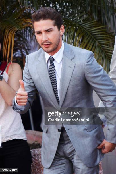Shia LaBeouf attends the 'Wall Street: Money Never Sleeps' Photo Call on May 14, 2010 in Cannes, France.