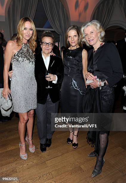 Gucci Creative Director Frida Giannini, editors Ingrid Sischy, Sandra Brant and Marina Cicogna attend the Vanity Fair and Gucci Party Honoring Martin...