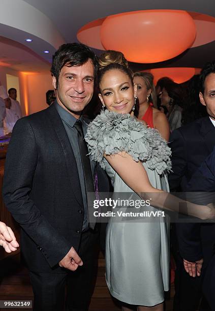 Actress Jennifer Lopez and guest attends the Vanity Fair and Gucci Party Honoring Martin Scorsese during the 63rd Annual Cannes Film Festival at the...