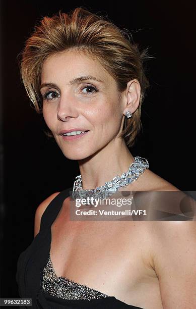 Actress Clotilde Courau attends the Vanity Fair and Gucci Party Honoring Martin Scorsese during the 63rd Annual Cannes Film Festival at the Hotel Du...