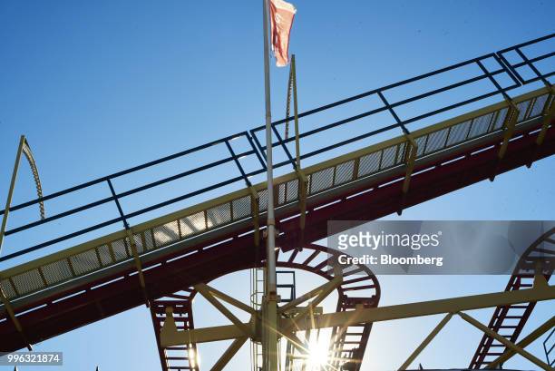 The Thuderbolt roller coaster stands at Luna Park in Coney Island in the Brooklyn Borough of New York, U.S., on Saturday, July 7, 2018. Bloomberg is...
