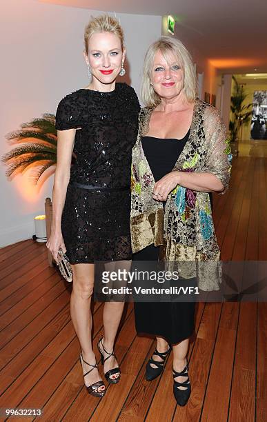 Actress Naomi Watts and guest attend the Vanity Fair and Gucci Party Honoring Martin Scorsese during the 63rd Annual Cannes Film Festival at the...