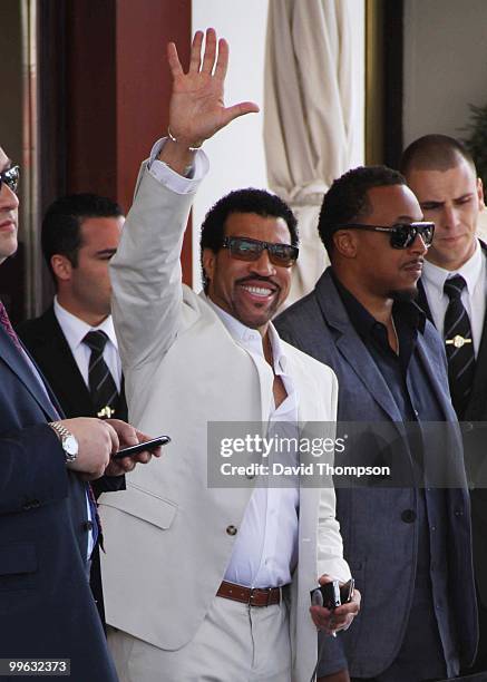 Lionel Richie sighted leaving his hotel on May 16, 2010 in Cannes, France.