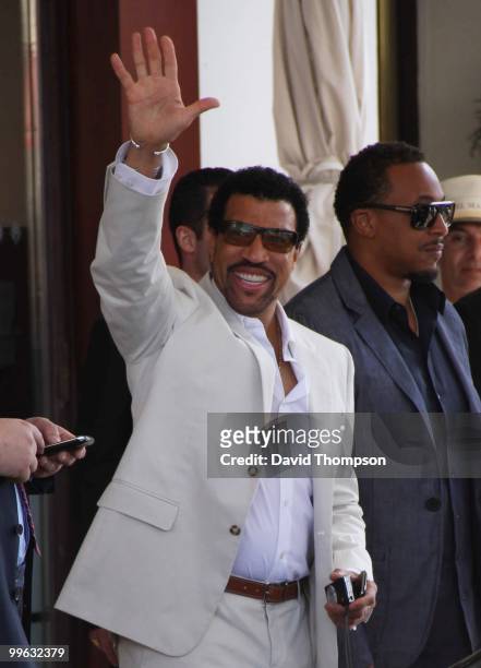 Lionel Richie sighted leaving his hotel on May 16, 2010 in Cannes, France.