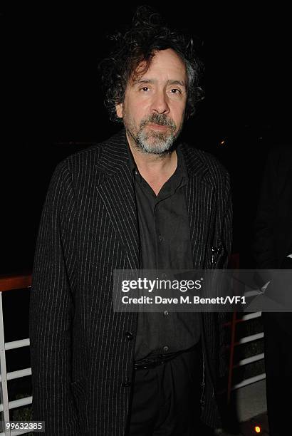 Director Tim Burton attends the Vanity Fair and Gucci Party Honoring Martin Scorsese during the 63rd Annual Cannes Film Festival at the Hotel Du Cap...