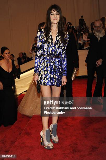 Charlotte Gainsbourg attends the Costume Institute Gala Benefit to celebrate the opening of the "American Woman: Fashioning a National Identity"...