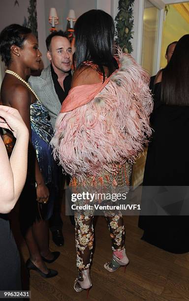 Model Naomi Campbell and David Furnish attend the Vanity Fair and Gucci Party Honoring Martin Scorsese during the 63rd Annual Cannes Film Festival at...