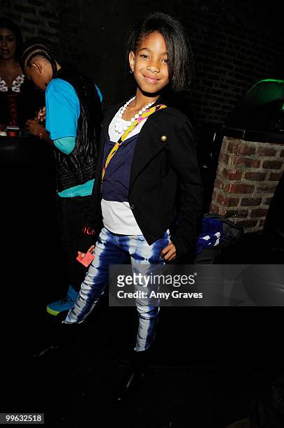 Actress Willow Smith attends the Hannah Montana Wrap Party at H Wood on May 16, 2010 in Los Angeles, California.
