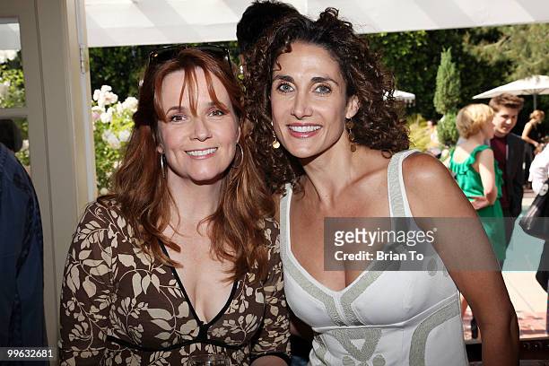 Lea Thompson and Melina Kanakaredes attend 2010 Festival of New American Musicals opening celebration on May 16, 2010 in Toluca Lake, California.