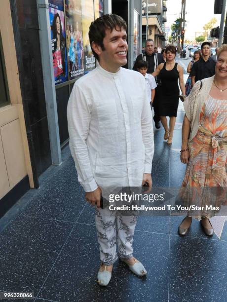 Perez Hilton is seen on July 10, 2018 in Los Angeles, California.