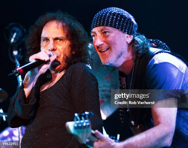 Ronnie James Dio and Roger Glover perform with Deep Purple at Ahoy on October 30th 2000 in Rotterdam, Netherlands.