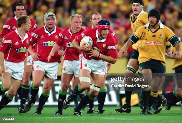 Danny Grewcock of the British and Irish Lions in action during the third and final Test Match played between the British and Irish Lions and the...