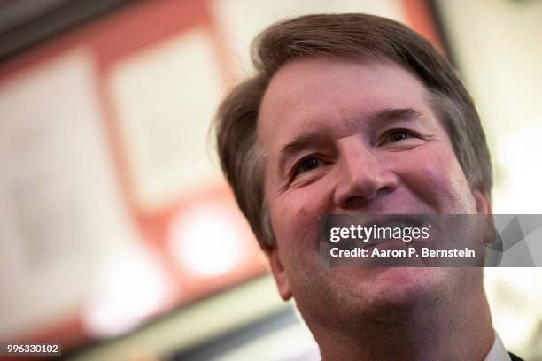 July 11: Judge Brett Kavanaugh meets with Senator Lindsey Graham , not seen, July 11, 2018 on Capitol Hill in Washington, DC. Judge Kavanaugh,...