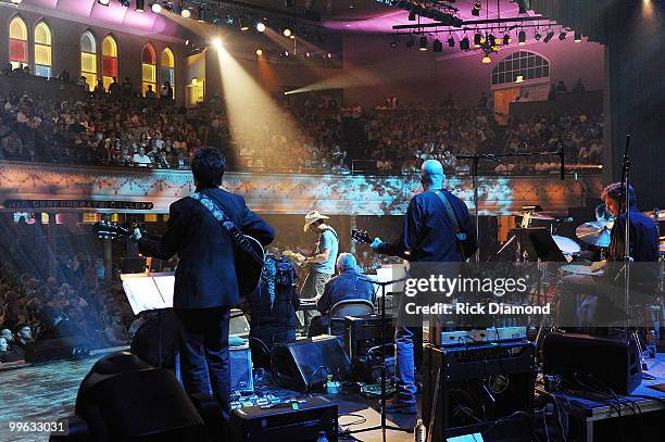 Singer/Songwriter Brad Paisley performs during the Music City Keep on Playin' benefit concert at the Ryman Auditorium on May 16, 2010 in Nashville,...