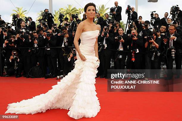 Model and actress Eva Longoria arrives for the opening ceremony and screening of "Robin Hood" presented out of competition at the 63rd Cannes Film...