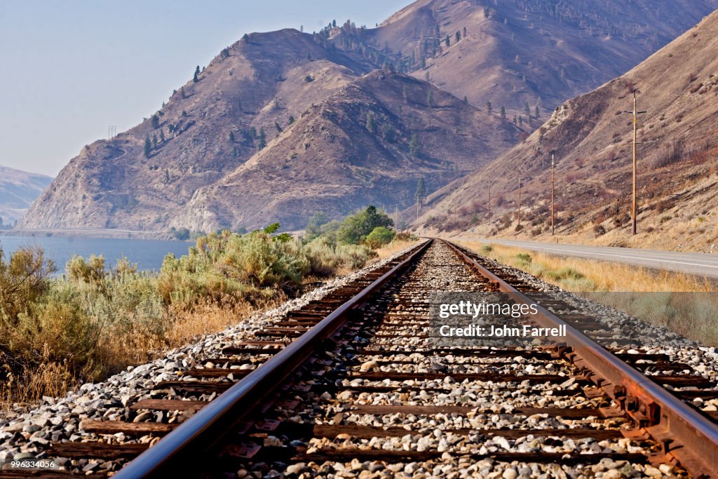 Eastern Washington train tracks