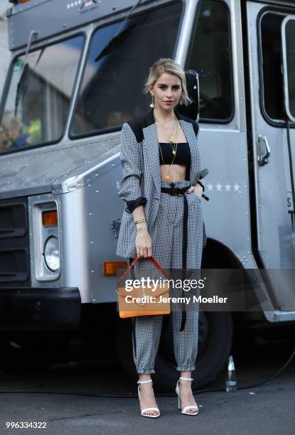 Caro Daur attends the Magazine Lauch Party on July 6, 2018 in Berlin, Germany. .