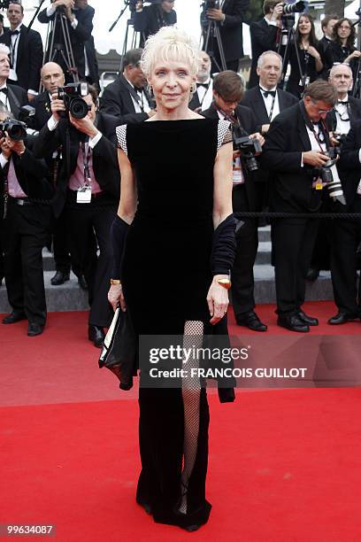 French director Tonie Marshall arrives for the screening of "La Princesse de Montpensier" presented in competition at the 63rd Cannes Film Festival...