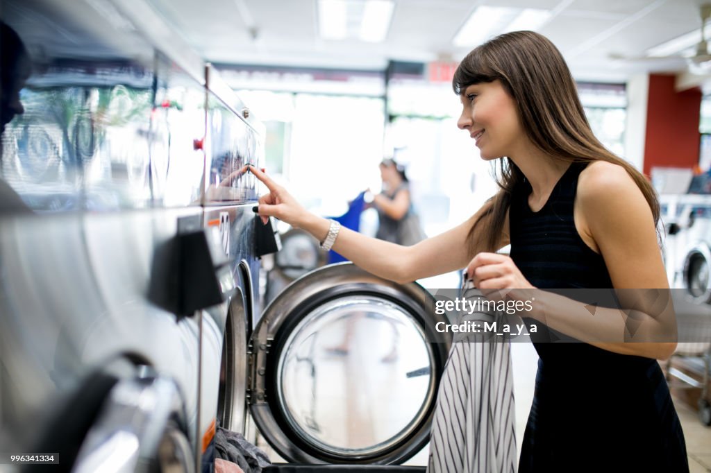 Setting Washing Mashine At Laundry Room High-Res Stock Photo - Getty Images