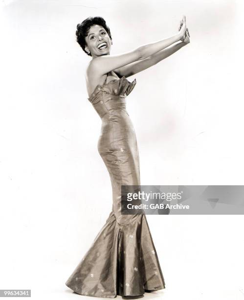 Photo of Lena HORNE; Lena Horne posed in 1955 during filming of 'Meet Me In Las Vegas' released by MGM in 1956