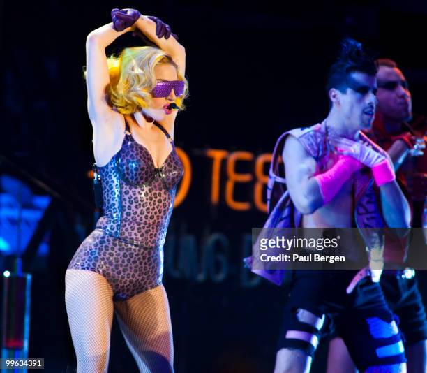 Lady Gaga performs on stage at Gelredome on May 15, 2010 in Arnhem, Netherlands.