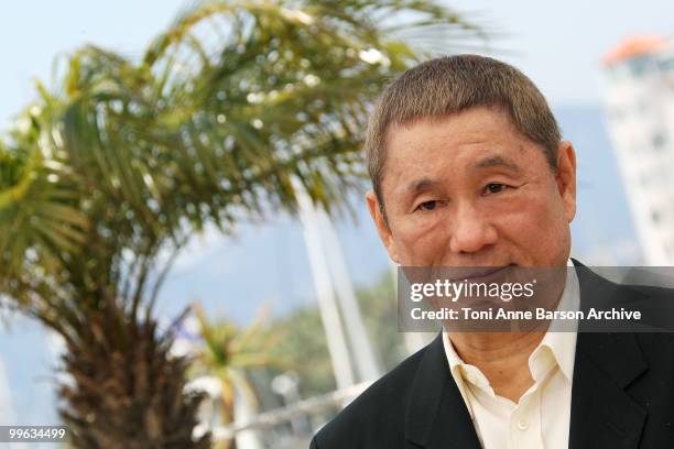 Writer/director/actor Takeshi Kitano attend the 'Outrage' Photo Call held at the Palais des Festivals during the 63rd Annual International Cannes...