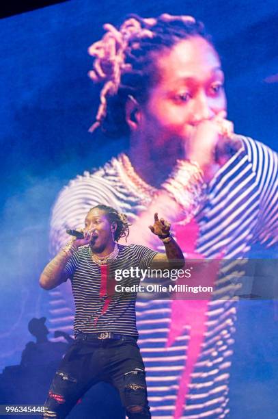 Future performs headlining the main stage at The Plains of Abraham in The Battlefields Park during day 3 of the 51st Festival d'ete de Quebec on July...