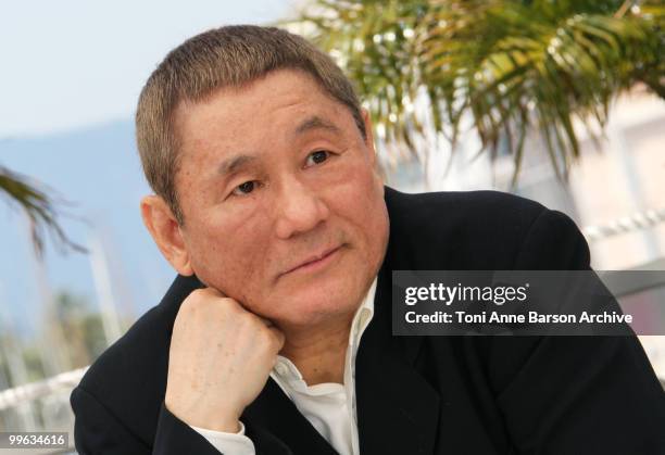 Writer/director/actor Takeshi Kitano attend the 'Outrage' Photo Call held at the Palais des Festivals during the 63rd Annual International Cannes...