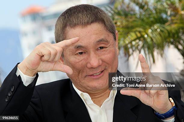 Writer/director/actor Takeshi Kitano attend the 'Outrage' Photo Call held at the Palais des Festivals during the 63rd Annual International Cannes...