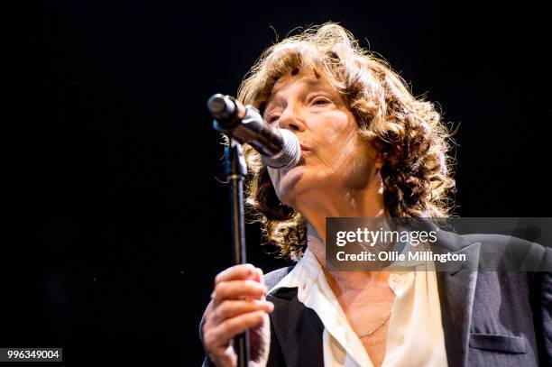 Jane Birkin performs headlining the Lotto Quebec stage during day 3 of the 51st Festival d'ete de Quebec on July 7, 2018 in Quebec City, Canada