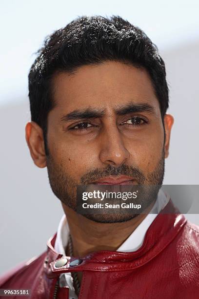 Abhishek Bachchan attend the "Raavan" Photocall at the Salon Diane at The Majestic during the 63rd Annual Cannes Film Festival on May 17, 2010 in...