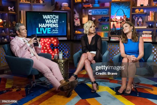 Pictured : Andy Cohen, Jane Krakowski and Brooke Laughton --