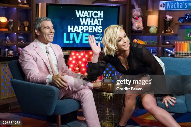 Pictured : Andy Cohen, Jane Krakowski and Brooke Laughton --